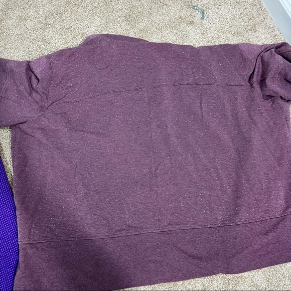 Athleta Textured purple short sleeve cardigan top S/M - Picture 6 of 6